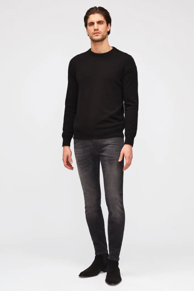 Tapered black jeans