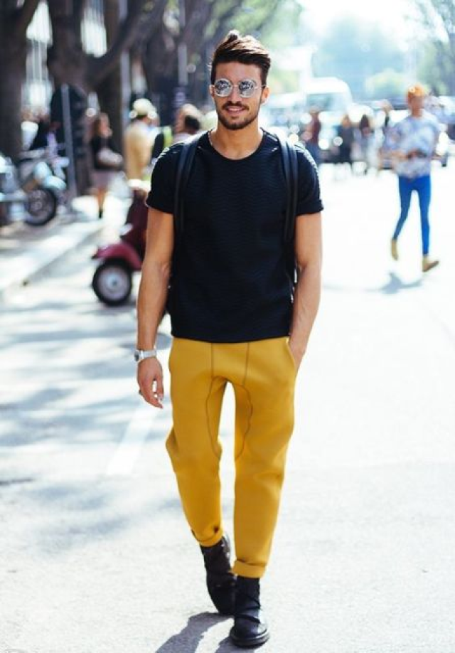 yellow pants