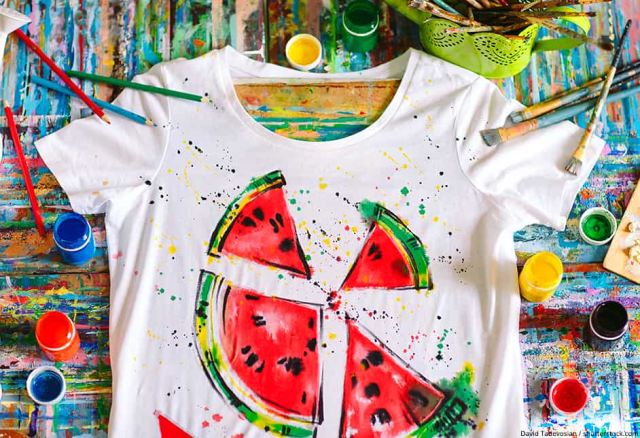 Create your own beginner t-shirt paint designs