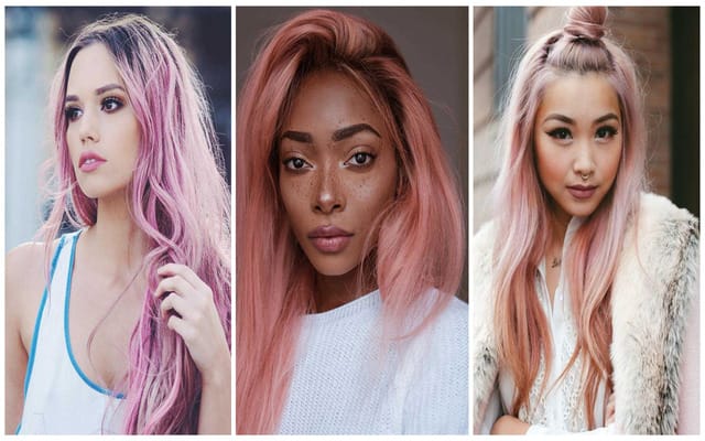 Pink color is one of the hair color trends this fall